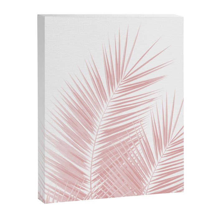 Blush Pink Palm Leaves Dream - Cali Summer Vibes #1 #tropical #decor #art #society6 Canvas Print Gallery Image 1