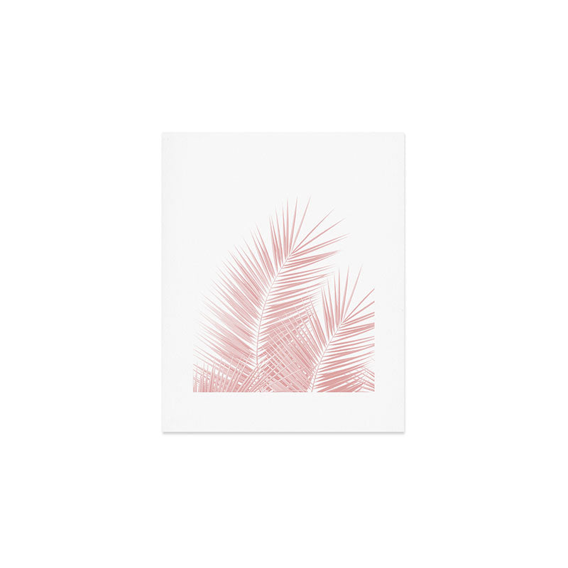 Blush Pink Palm Leaves Dream - Cali Summer Vibes #1 #tropical #decor #art #society6 Art Print Gallery Image 1