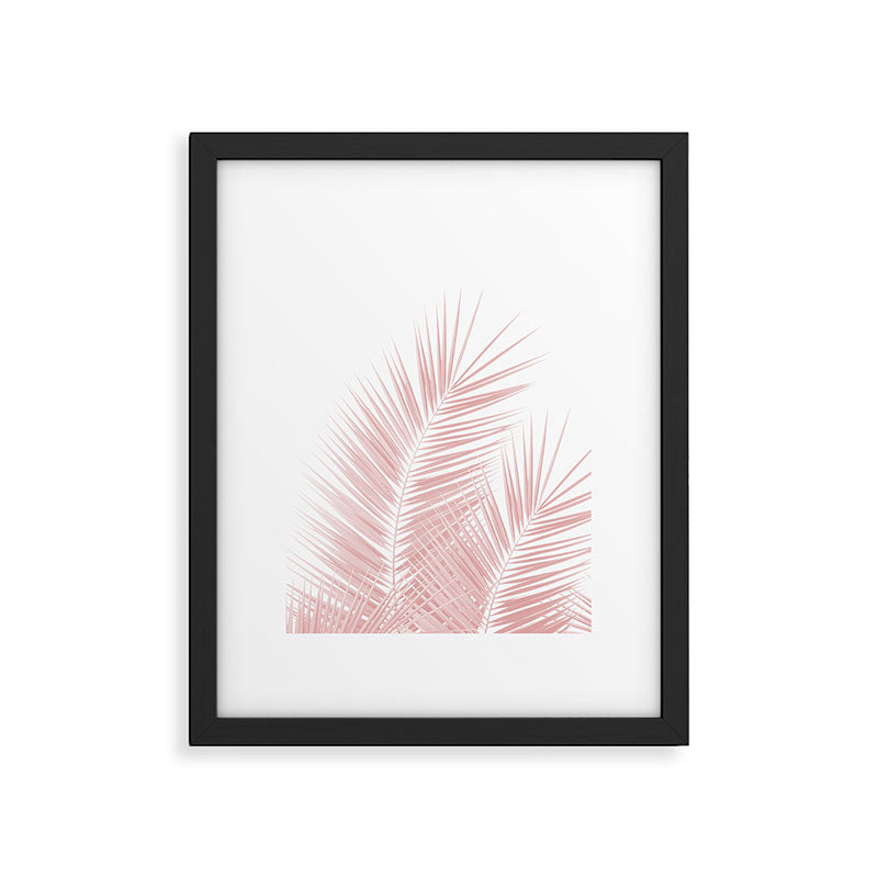 Blush Pink Palm Leaves Dream - Cali Summer Vibes #1 #tropical #decor #art #society6 Framed Art Print Gallery Image 6