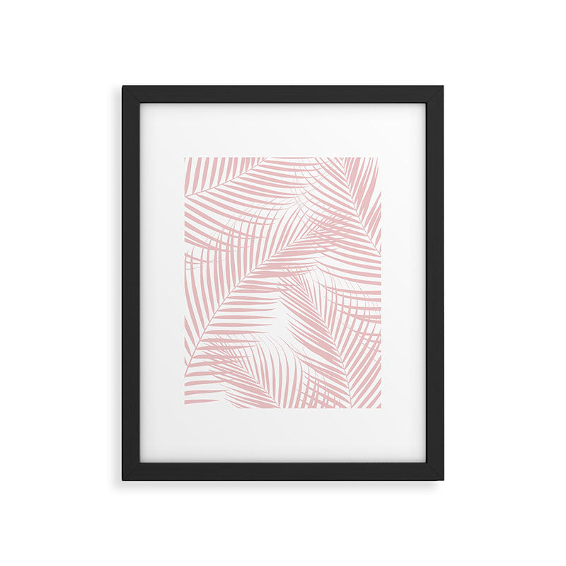 Blush Pink Palm Leaves Dream - Cali Summer Vibes #2 #tropical #decor #art #society6 Framed Art Print Gallery Image 5