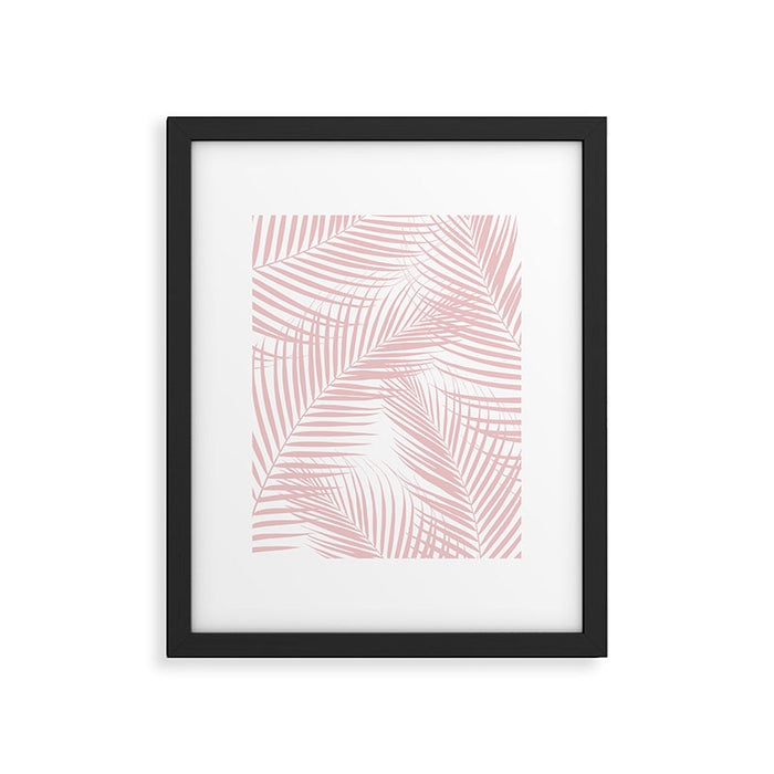 Blush Pink Palm Leaves Dream - Cali Summer Vibes #2 #tropical #decor #art #society6 Framed Art Print Gallery Image 1