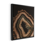 Brown Agate Gold Foil Glam #1 #gem #decor #art #society6 Framed Canvas Print Gallery Image 2
