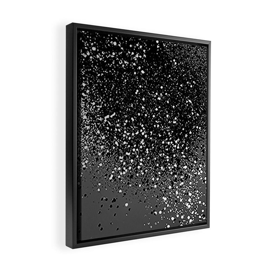 Dark Gray Black Lady Glitter #1 (Faux Glitter) #shiny #decor #art #society6 Framed Canvas Print Gallery Image 2