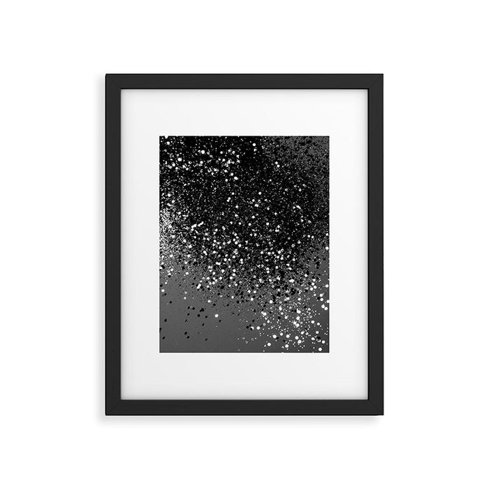 Dark Gray Black Lady Glitter #1 (Faux Glitter) #shiny #decor #art #society6 Framed Art Print Gallery Image 1