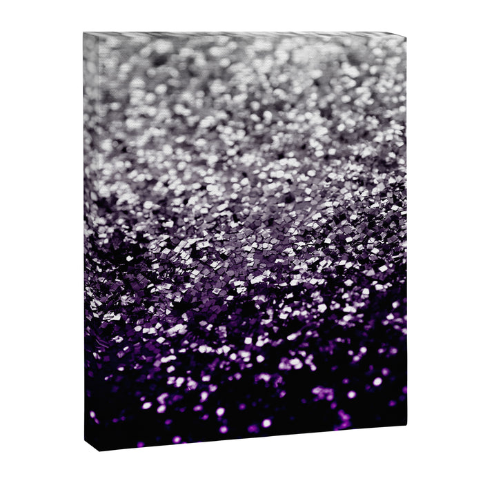 Dark Night Purple Black Silver Glitter #1 (Faux Glitter) #shiny #decor #art #society6 Canvas Print Gallery Image 1