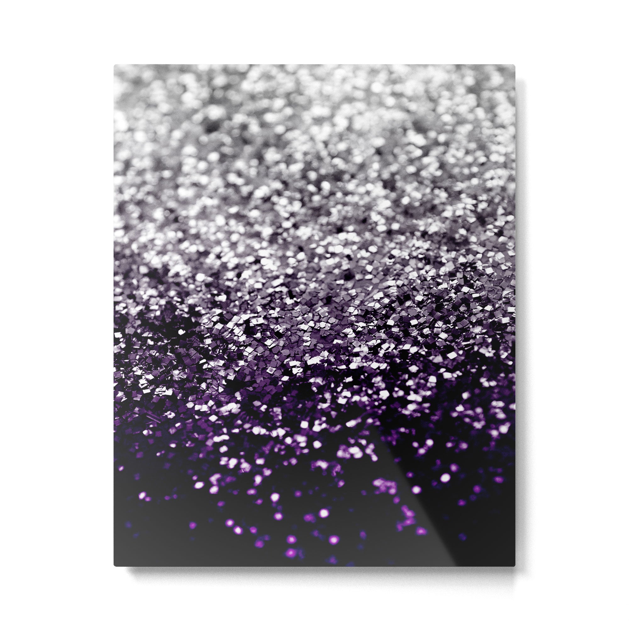 Dark Night Purple Black Silver Glitter #1 (Faux Glitter) #shiny #decor #art #society6 Metal Print Gallery Image 6