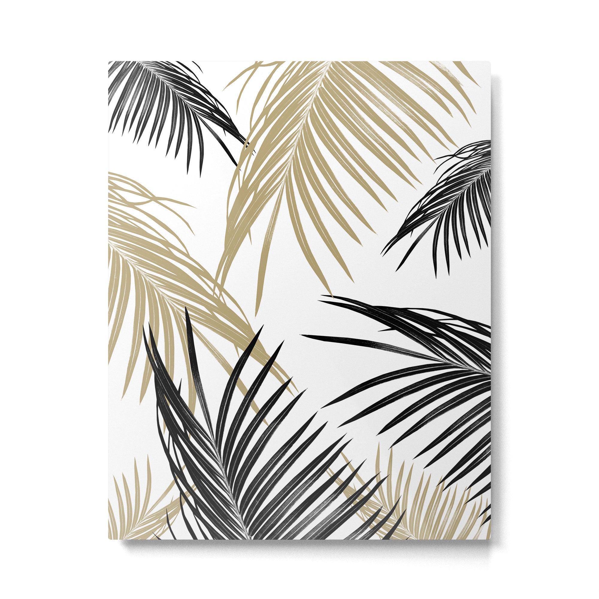 Gold Black Palm Leaves Dream #1 #tropical #decor #art #society6 Metal Print Gallery Image 6