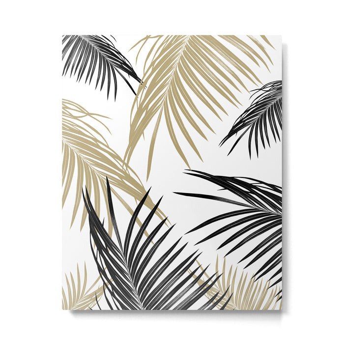 Gold Black Palm Leaves Dream #1 #tropical #decor #art #society6 Metal Print Gallery Image 1