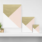 Gold meets Blush & White Geometric #1 (Faux Foil) #decor #art #society6 Canvas Print Gallery Image 3