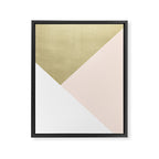 Gold meets Blush & White Geometric #1 (Faux Foil) #decor #art #society6 Framed Canvas Print Gallery Image 8