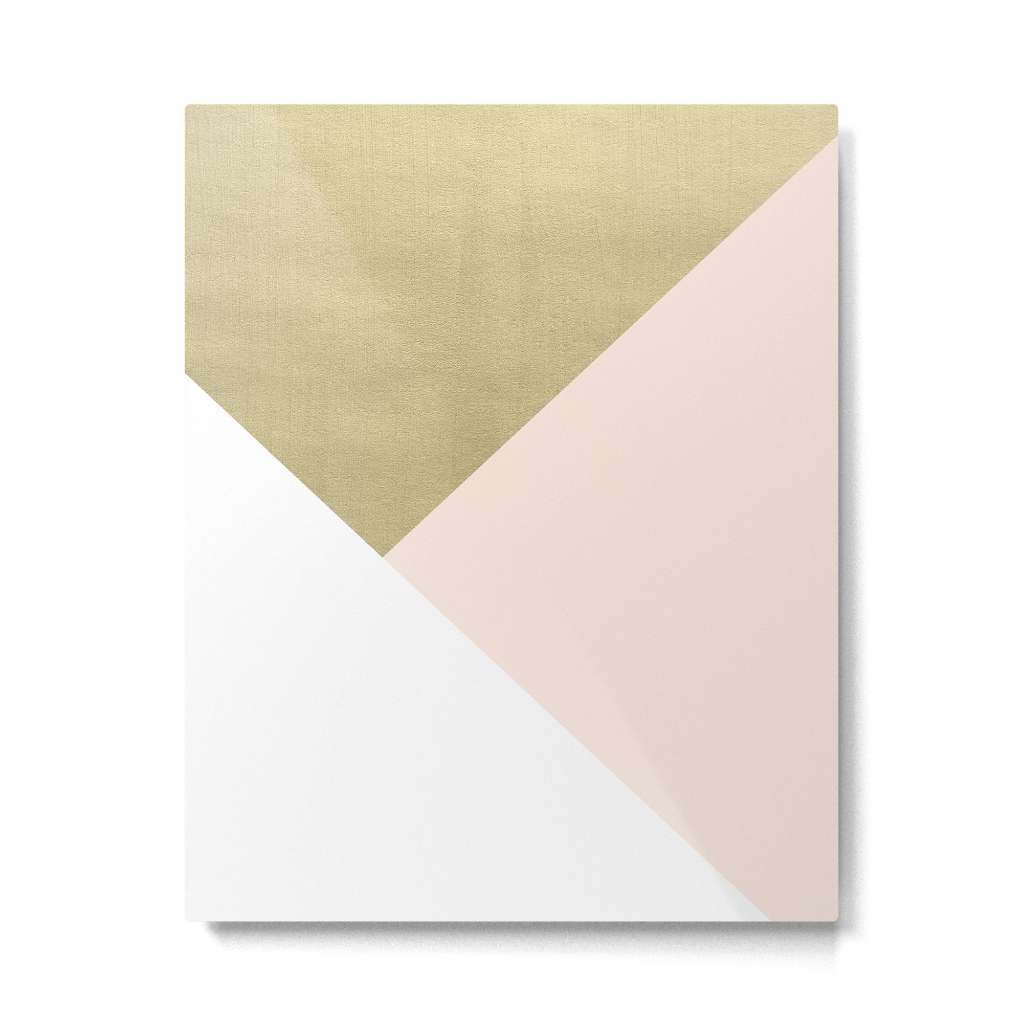 Gold meets Blush & White Geometric #1 (Faux Foil) #decor #art #society6 Metal Print Gallery Image 6