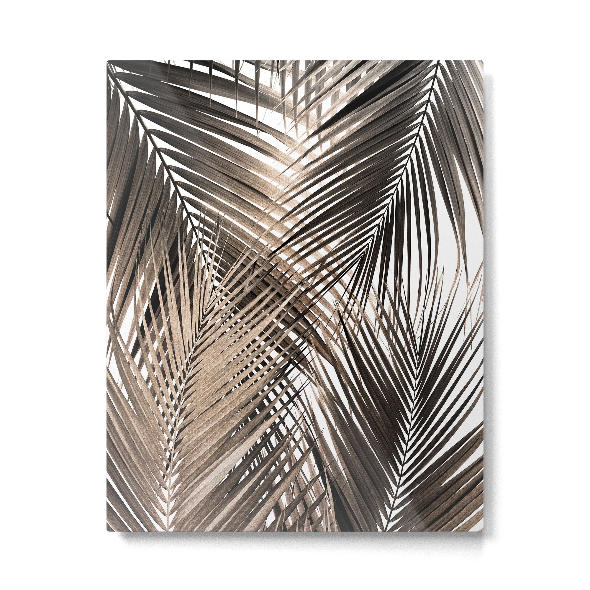 Golden Brown Palm Leaves Dream - Cali Summer Vibes #1 #tropical #decor #art #society6 Metal Print Gallery Image 4