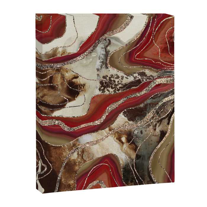 Liquid Marble Agate Glitter Glam #2 (Faux Glitter) #decor #art #society6 Canvas Print Gallery Image 1