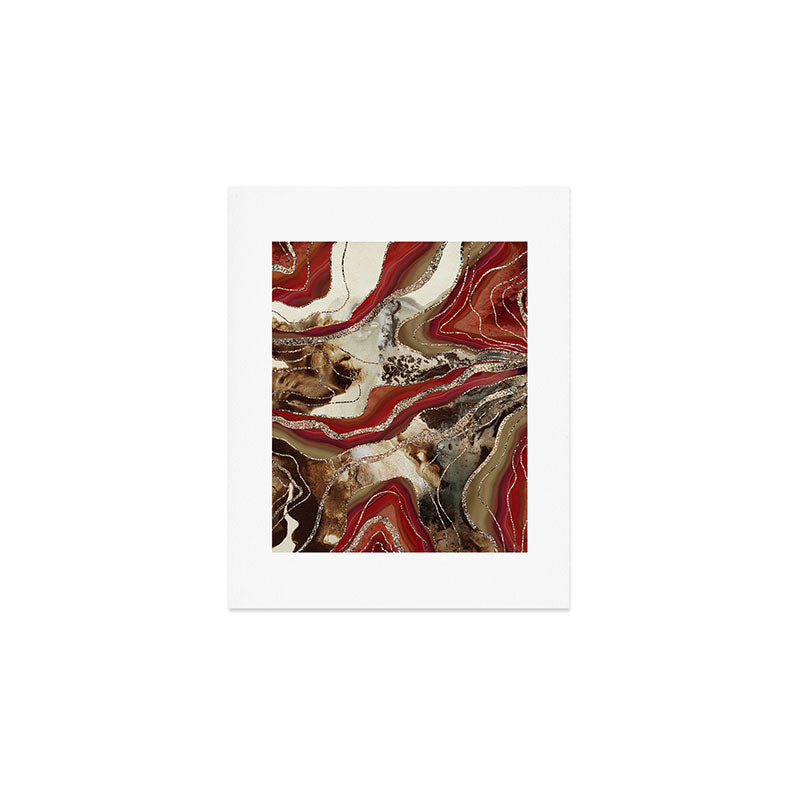 Liquid Marble Agate Glitter Glam #2 (Faux Glitter) #decor #art #society6 Art Print Gallery Image 1