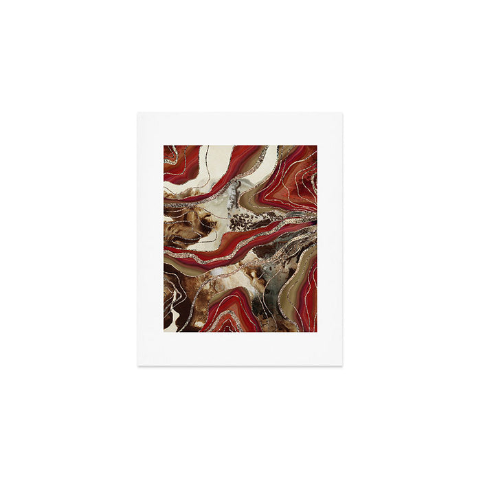 Liquid Marble Agate Glitter Glam #2 (Faux Glitter) #decor #art #society6 Art Print Gallery Image 1