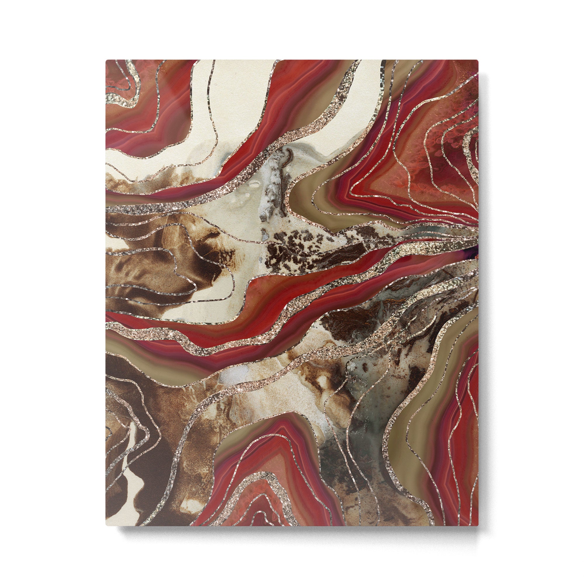 Liquid Marble Agate Glitter Glam #2 (Faux Glitter) #decor #art #society6 Metal Print Gallery Image 4