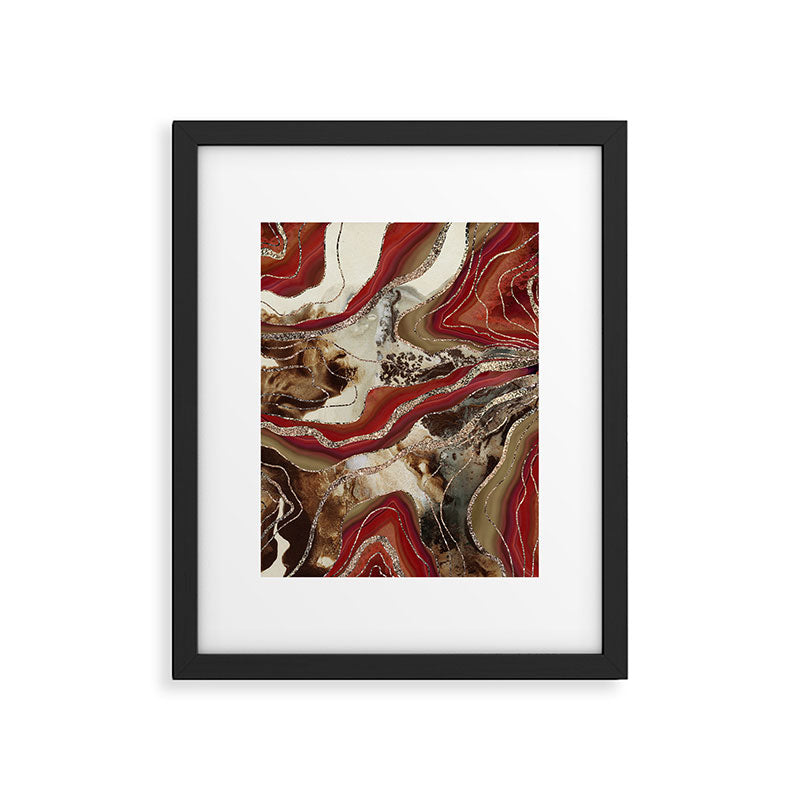 Liquid Marble Agate Glitter Glam #2 (Faux Glitter) #decor #art #society6 Framed Art Print Gallery Image 5