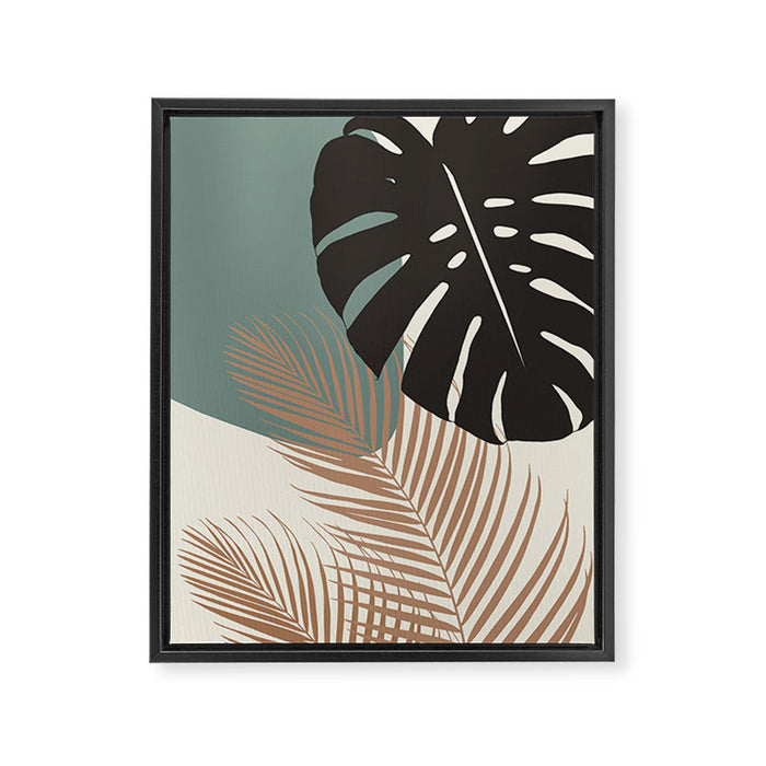 Minimal Monstera Palm Finesse #1 #tropical #decor #art #society6 Framed Canvas Print Gallery Image 1