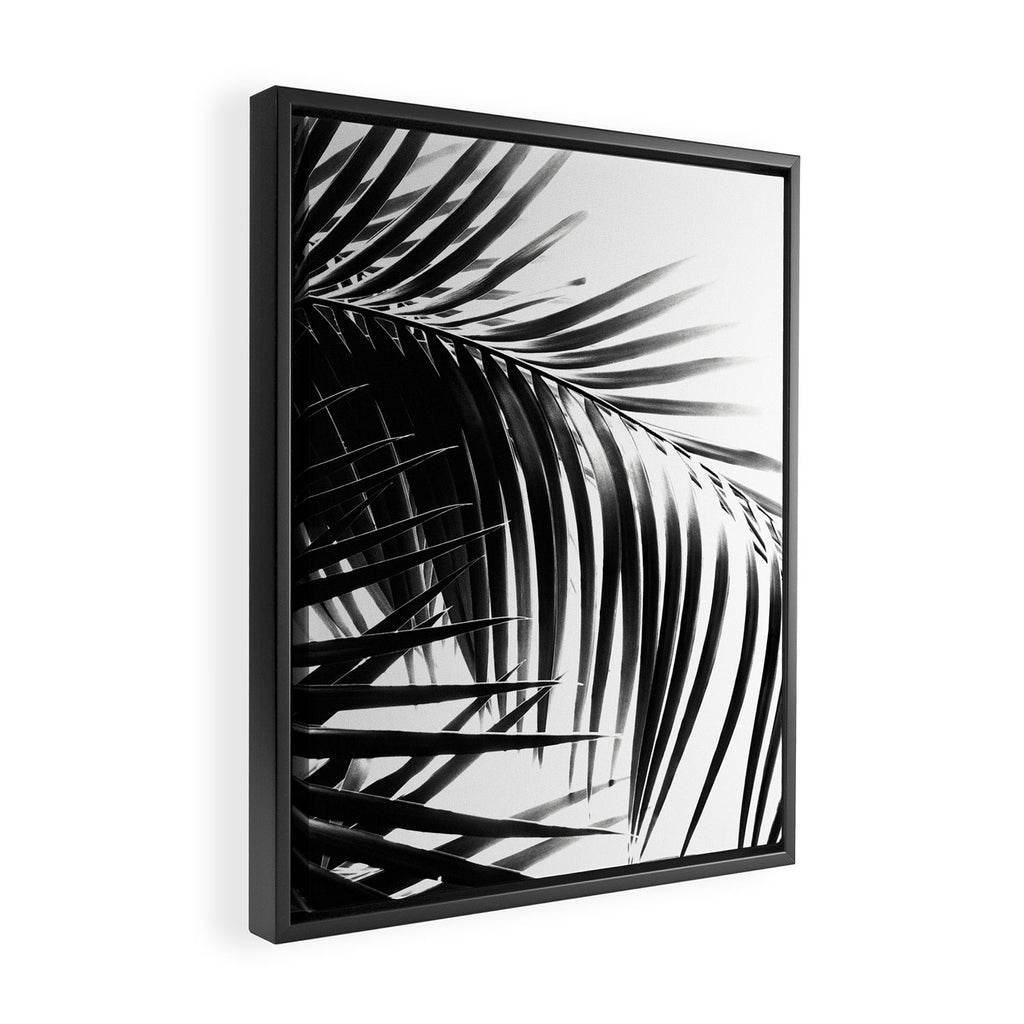 Palm Leaves Black & White Vibes #3 #tropical #decor #art #society6 Framed Canvas Print Gallery Image 2