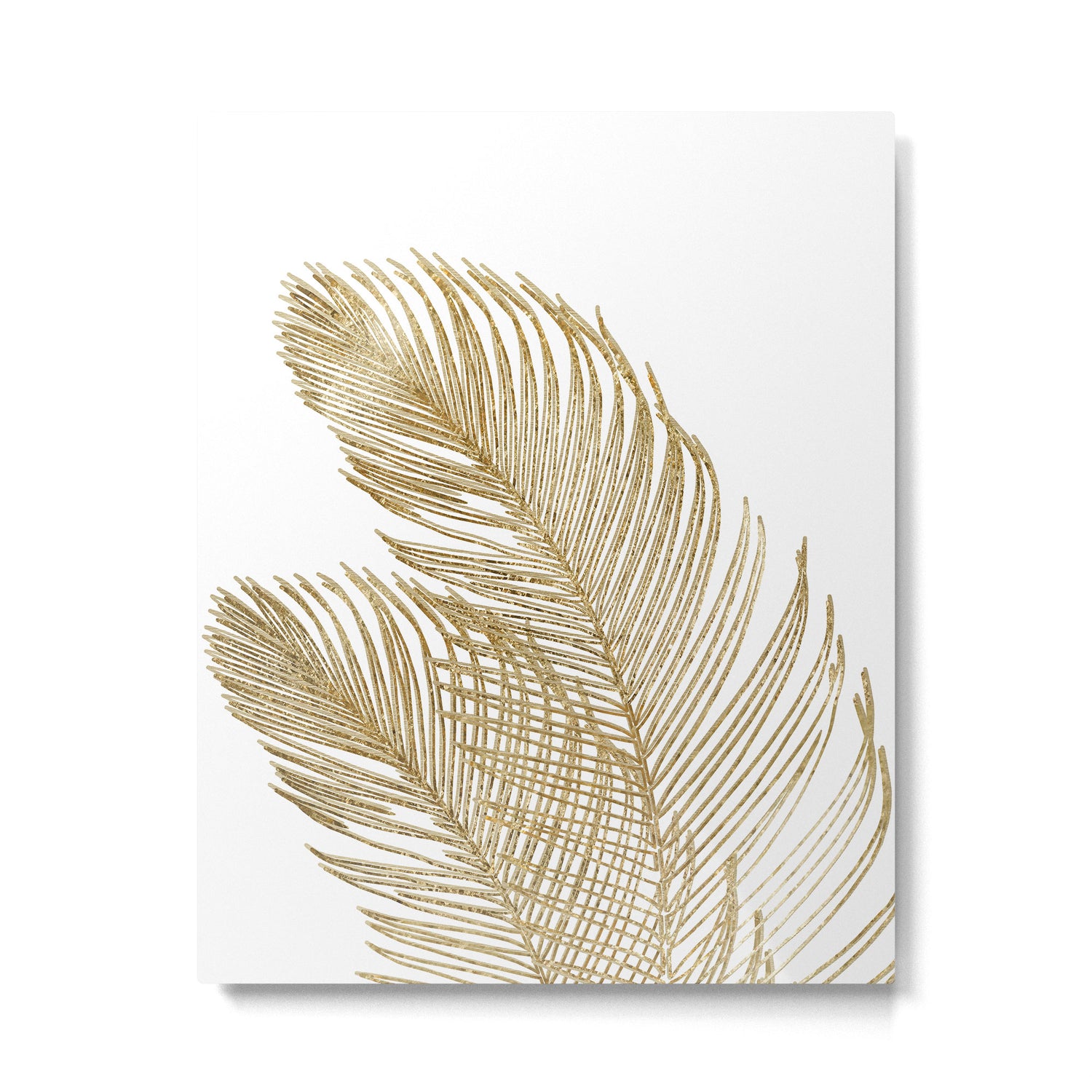 Palm Leaves Finesse Line Art with Gold Foil #2 #minimal #decor #art #society6 Metal Print Gallery Image 6