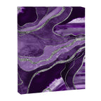 Purple Marble Agate Silver Glitter Glam #1 (Faux Glitter) #decor #art #society6 Canvas Print Gallery Image 6