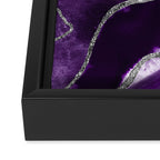Purple Marble Agate Silver Glitter Glam #1 (Faux Glitter) #decor #art #society6 Framed Canvas Print Gallery Image 3