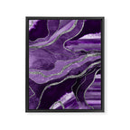 Purple Marble Agate Silver Glitter Glam #1 (Faux Glitter) #decor #art #society6 Framed Canvas Print Gallery Image 6