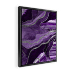Purple Marble Agate Silver Glitter Glam #1 (Faux Glitter) #decor #art #society6 Framed Canvas Print Gallery Image 2