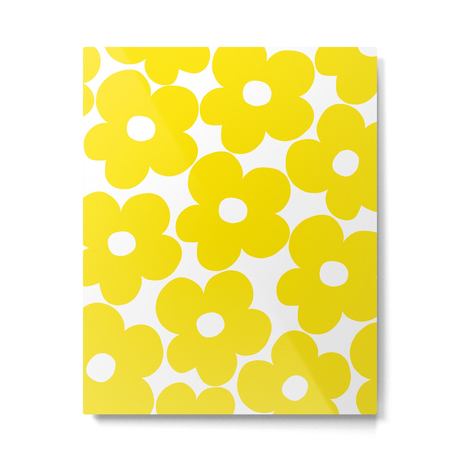 Retro Neon Yellow Daisies #1 #decor #art #society6 Metal Print Gallery Image 4