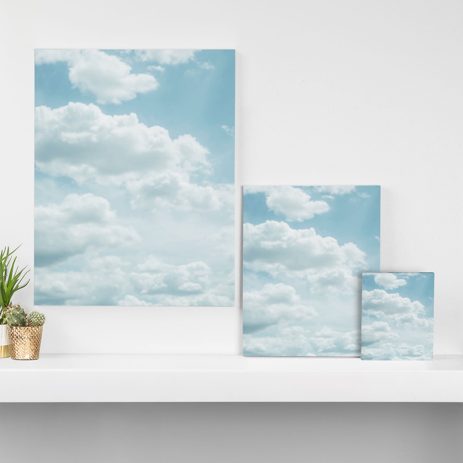 Soft Blue Clouds #2 #clouds #wall #art #society6 Canvas Print Gallery Image 3