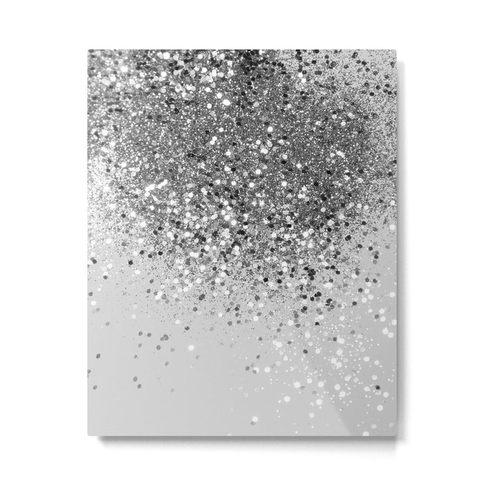Soft Silver Gray Glitter #1 (Faux Glitter - Photography) #shiny #decor #art #society6 Metal Print Gallery Image 1