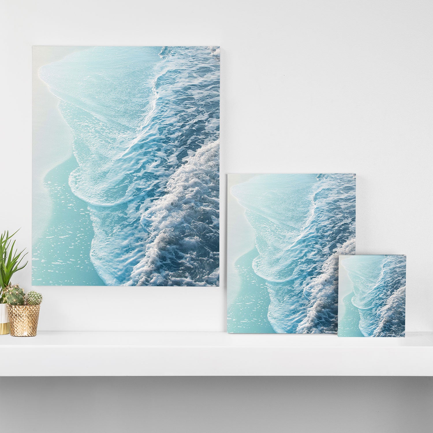 Soft Turquoise Ocean Dream Waves #1 #water #decor #art #society6 Canvas Print Gallery Image 3
