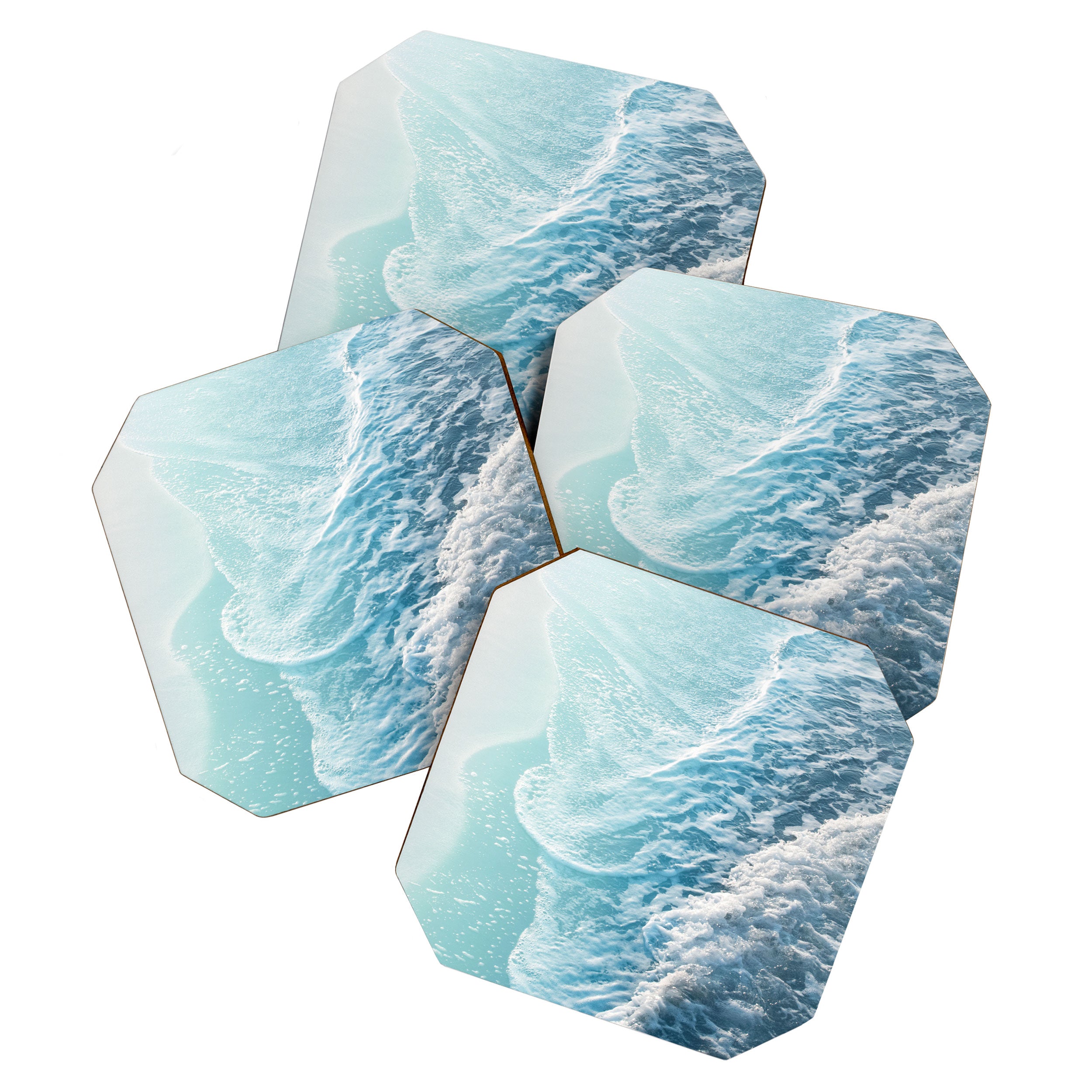 Soft Turquoise Ocean Dream Waves #1 #water #decor #art #society6 Coaster Gallery Image 1