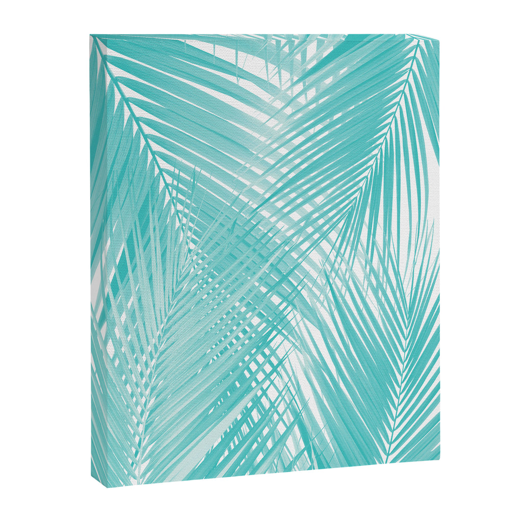 Soft Turquoise Palm Leaves Dream - Cali Summer Vibes #3 #tropical #decor #art Canvas Print Gallery Image 8