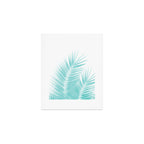 Soft Turquoise Palm Leaves Dream - Cali Summer Vibes #1 #tropical #decor #art #society6 Art Print Gallery Image 1