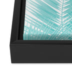 Soft Turquoise Palm Leaves Dream - Cali Summer Vibes #1 #tropical #decor #art #society6 Framed Canvas Print Gallery Image 3