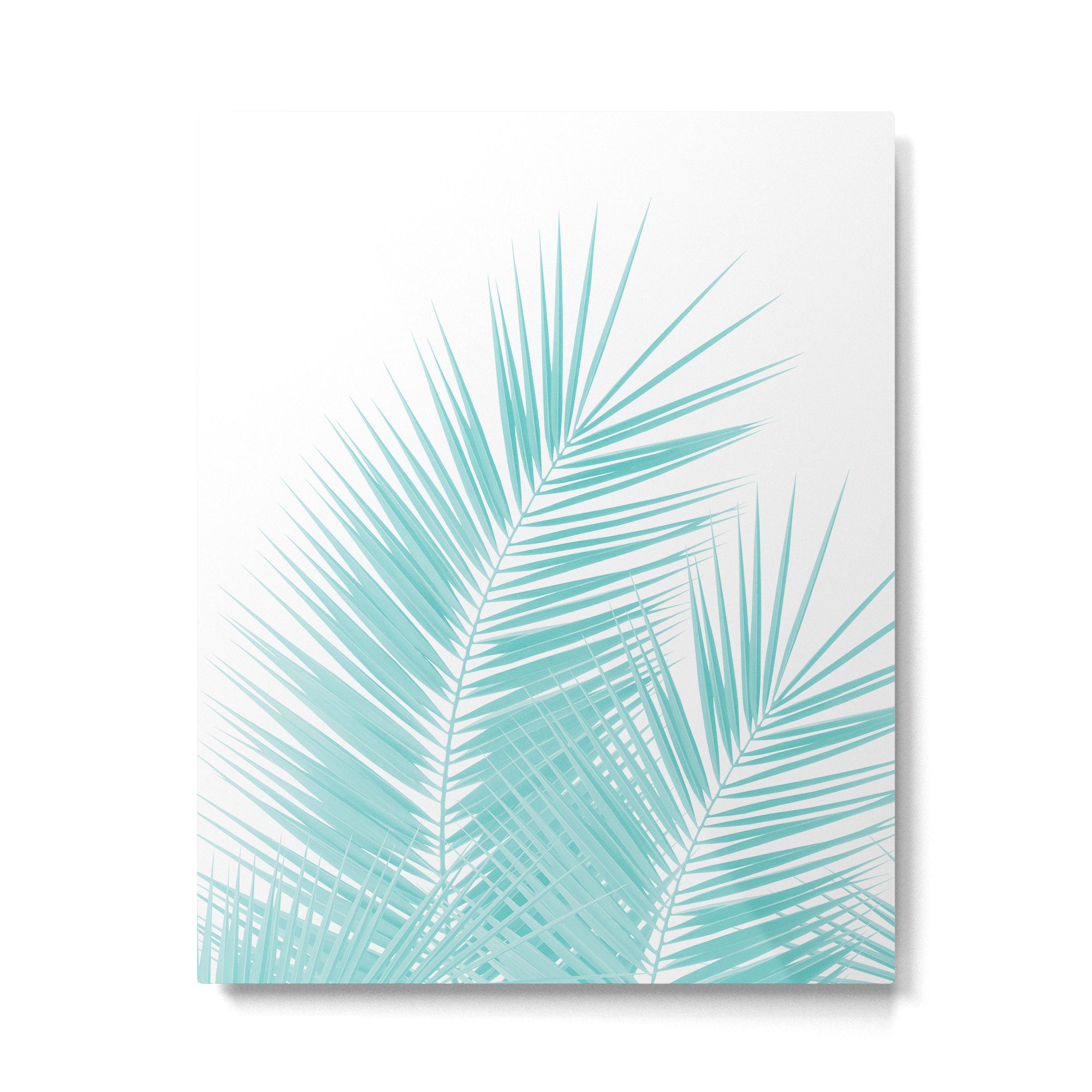 Soft Turquoise Palm Leaves Dream - Cali Summer Vibes #1 #tropical #decor #art #society6 Metal Print Gallery Image 6