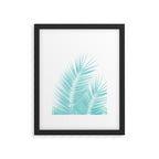 Soft Turquoise Palm Leaves Dream - Cali Summer Vibes #1 #tropical #decor #art #society6 Framed Art Print Gallery Image 6
