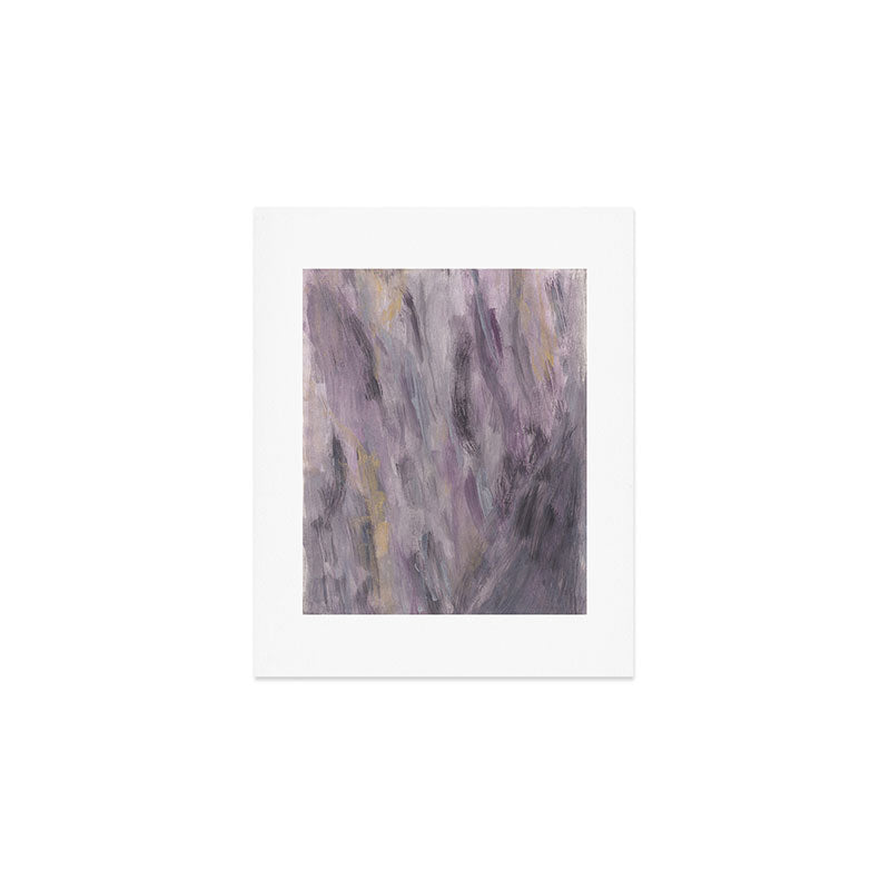 Touching Lavender Black Gold Watercolor Abstract #1 #painting #decor #art #society6 Art Print Gallery Image 1