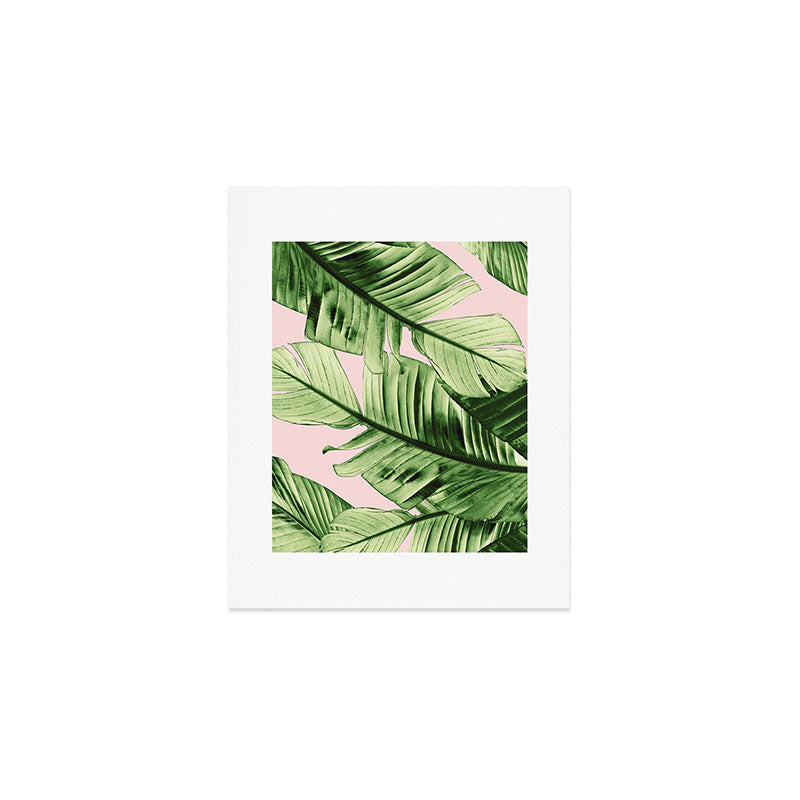 Tropical Blush Banana Leaves Dream #6 #decor #art #society6 Art Print Gallery Image 1