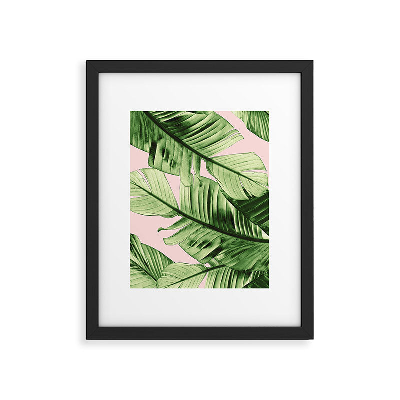 Tropical Blush Banana Leaves Dream #6 #decor #art #society6 Framed Art Print Gallery Image 5