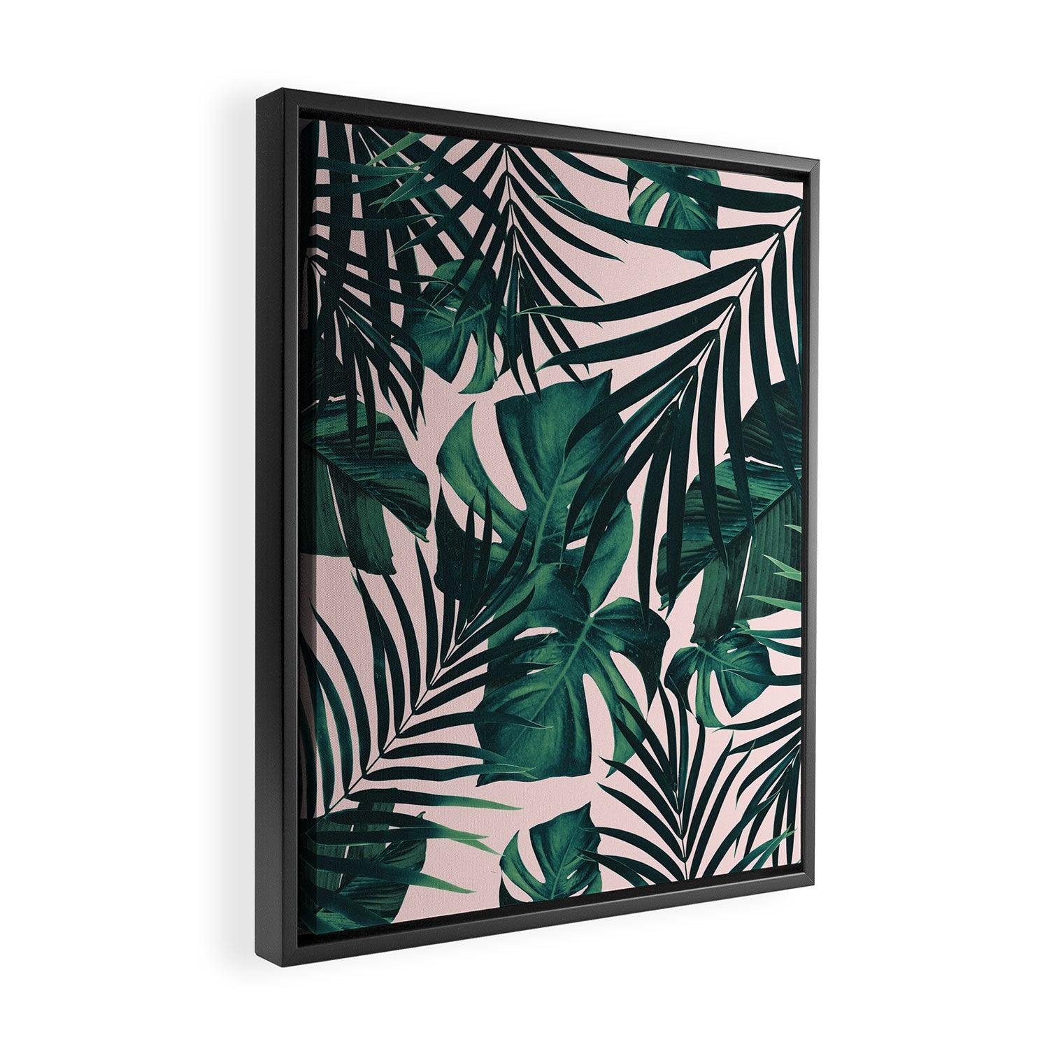 Tropical Jungle Leaves Pattern #5 #tropical #decor #art #society6 Framed Canvas Print Gallery Image 2