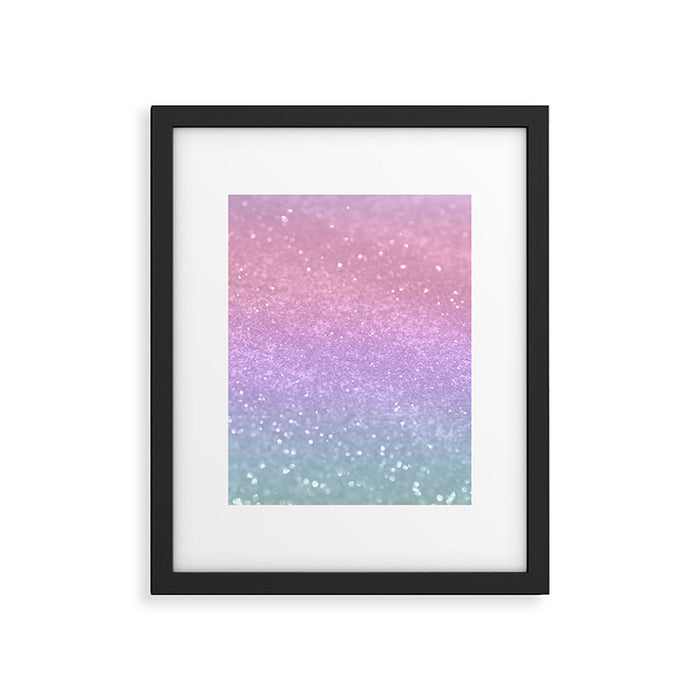 Unicorn Princess Glitter #1 (Faux Glitter) #pastel #decor #art #society6 Framed Art Print Gallery Image 1