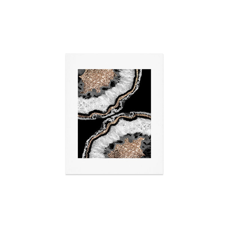 Yin Yang Agate Glitter Glam #8 #gem #decor #art #society6 Art Print Gallery Image 1