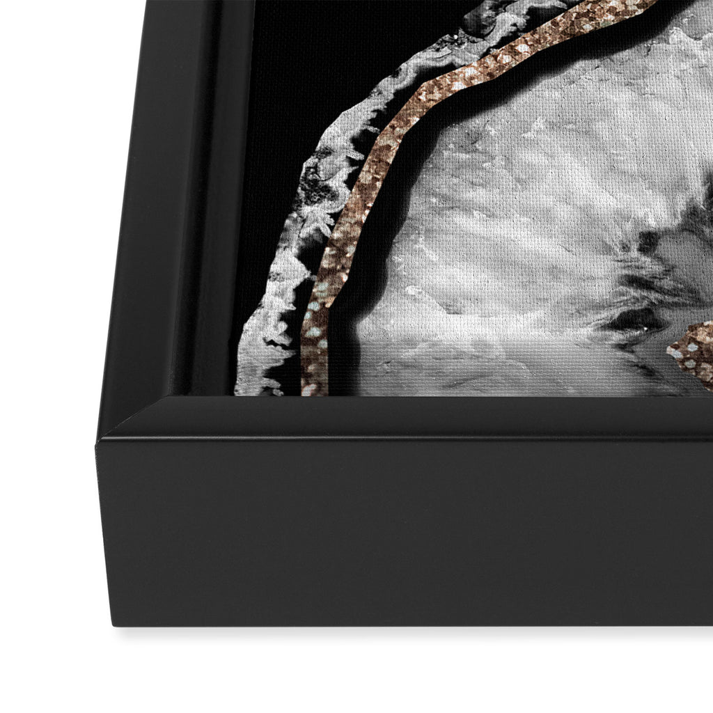 Yin Yang Agate Glitter Glam #8 #gem #decor #art #society6 Framed Canvas Print Gallery Image 3