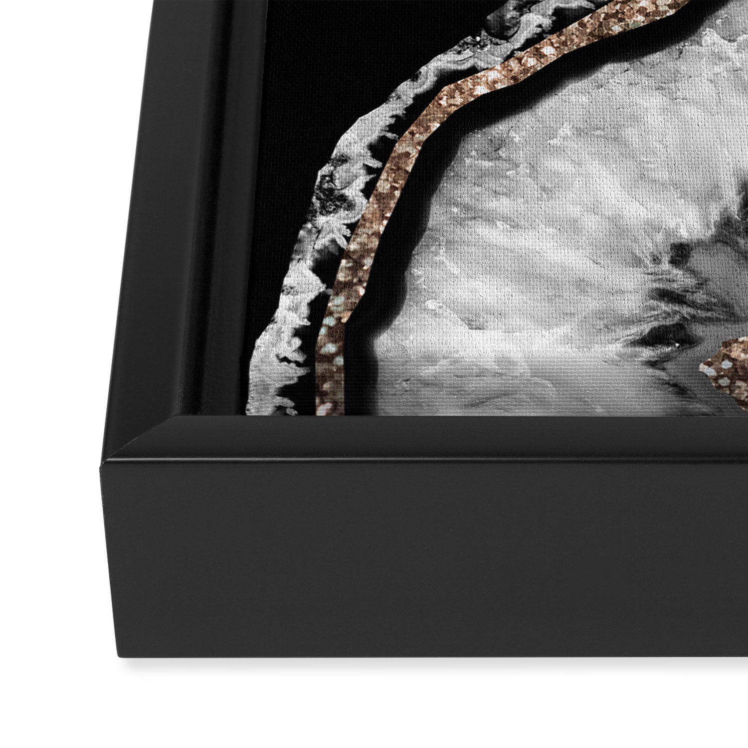 Yin Yang Agate Glitter Glam #8 #gem #decor #art #society6 Framed Canvas Print Gallery Image 3
