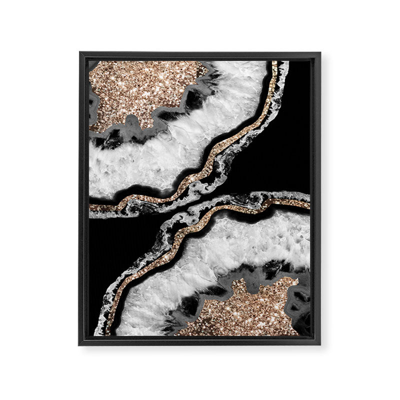 Yin Yang Agate Glitter Glam #8 #gem #decor #art #society6 Framed Canvas Print Gallery Image 6