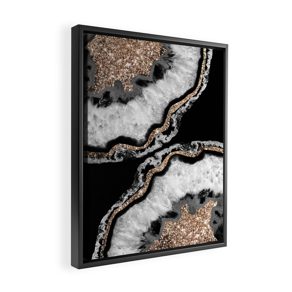 Yin Yang Agate Glitter Glam #8 #gem #decor #art #society6 Framed Canvas Print Gallery Image 2