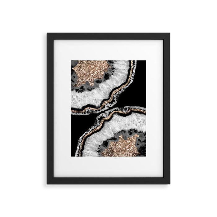 Yin Yang Agate Glitter Glam #8 #gem #decor #art #society6 Framed Art Print Gallery Image 1