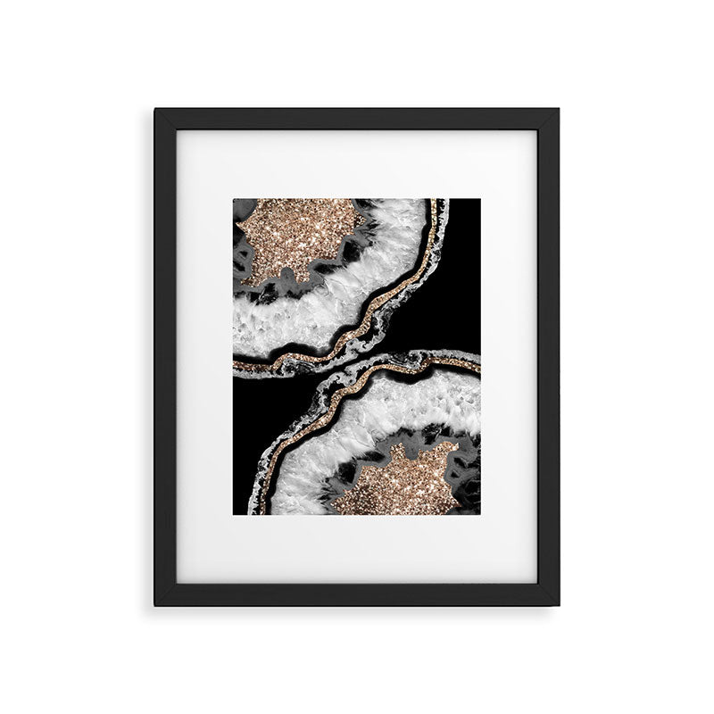 Yin Yang Agate Glitter Glam #8 #gem #decor #art #society6 Framed Art Print Gallery Image 4